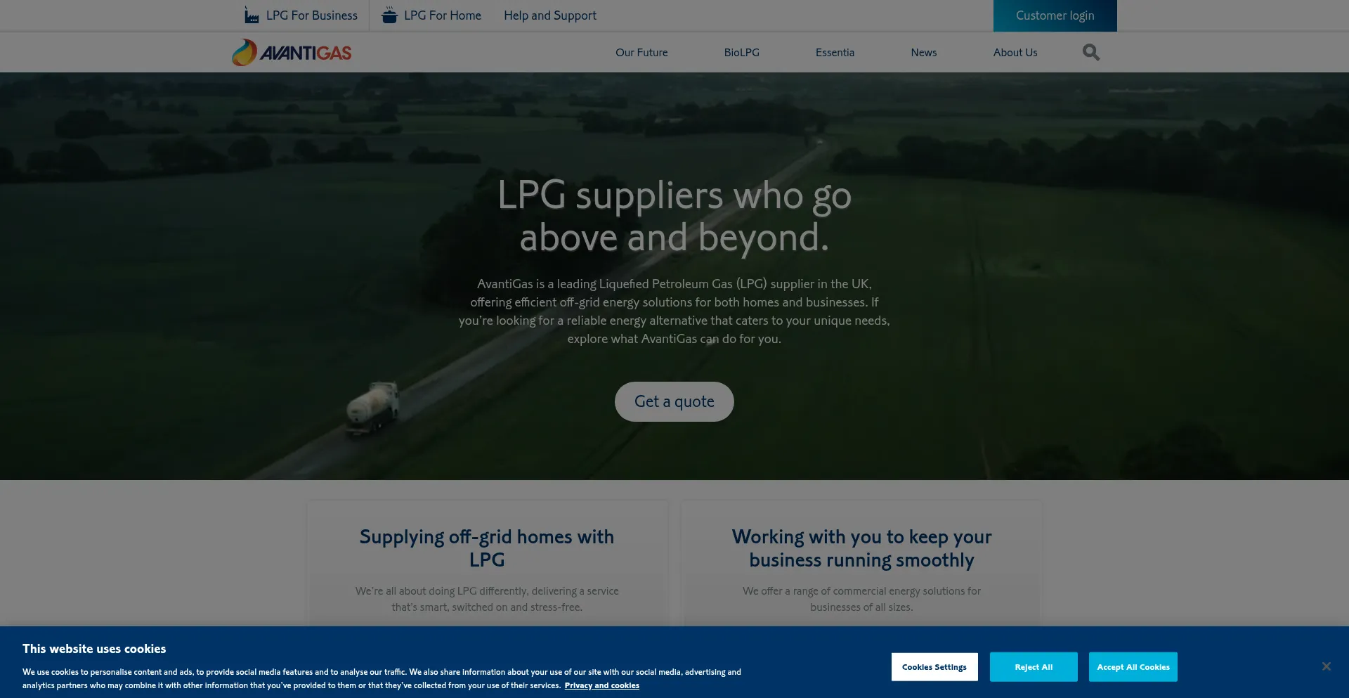 Avantigas.com Screenshot