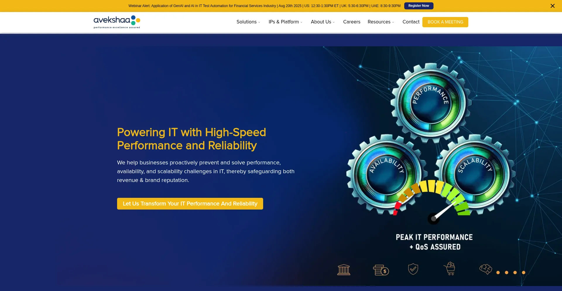 Website screenshot of Avekshaa.com