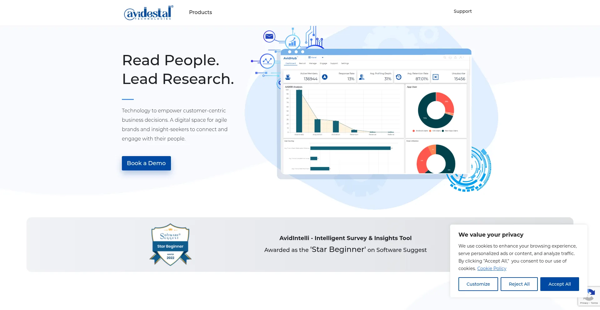 Website screenshot of Avidestal.com