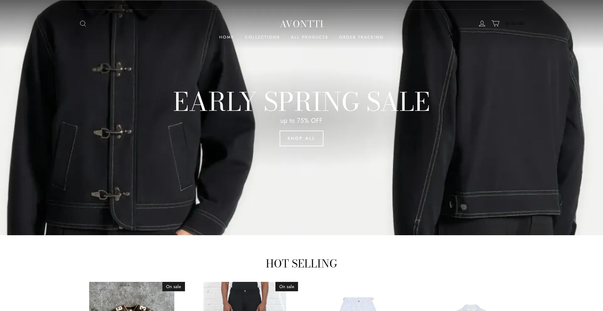 Website screenshot of Avontti.com