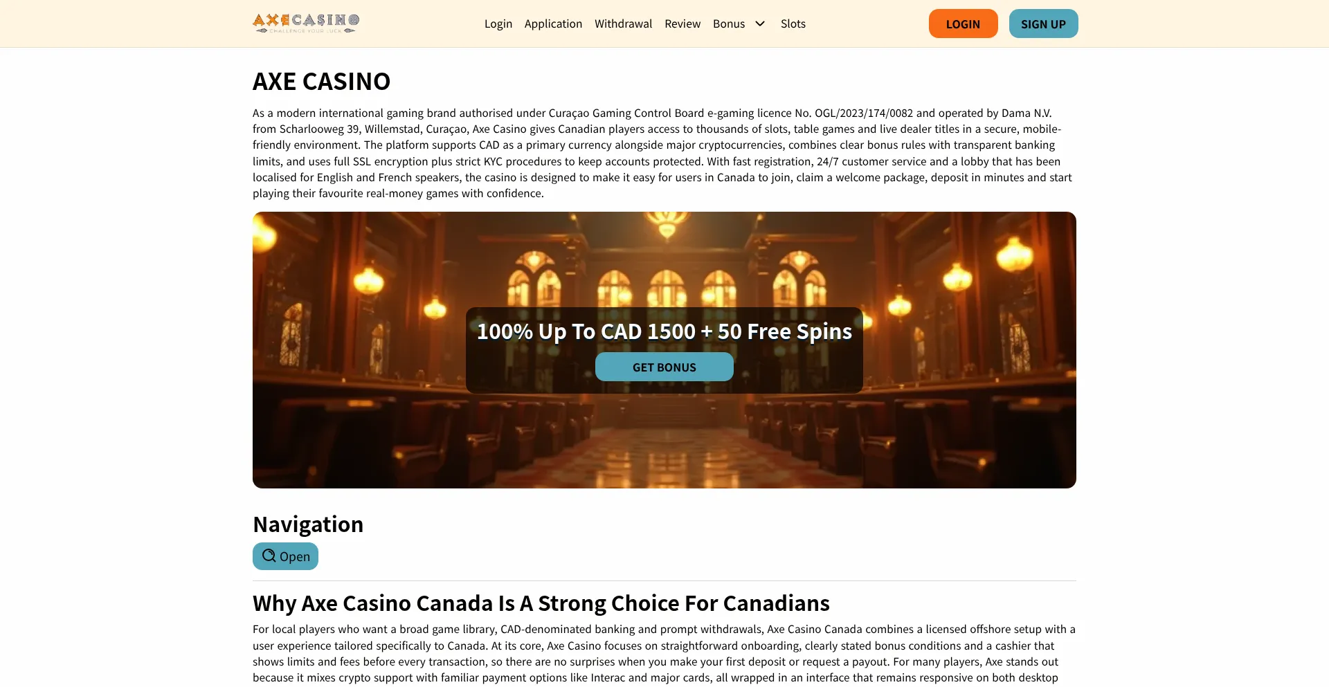 Axecasino.ca