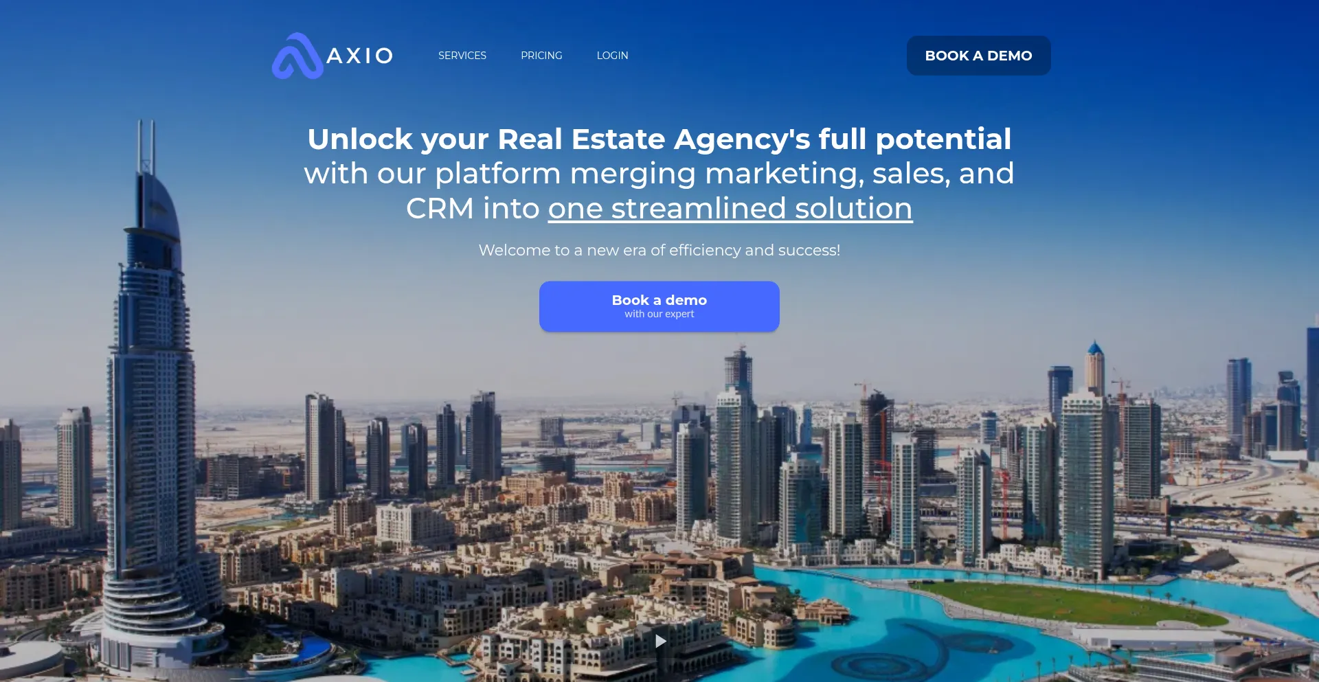 Website screenshot of Axio.world