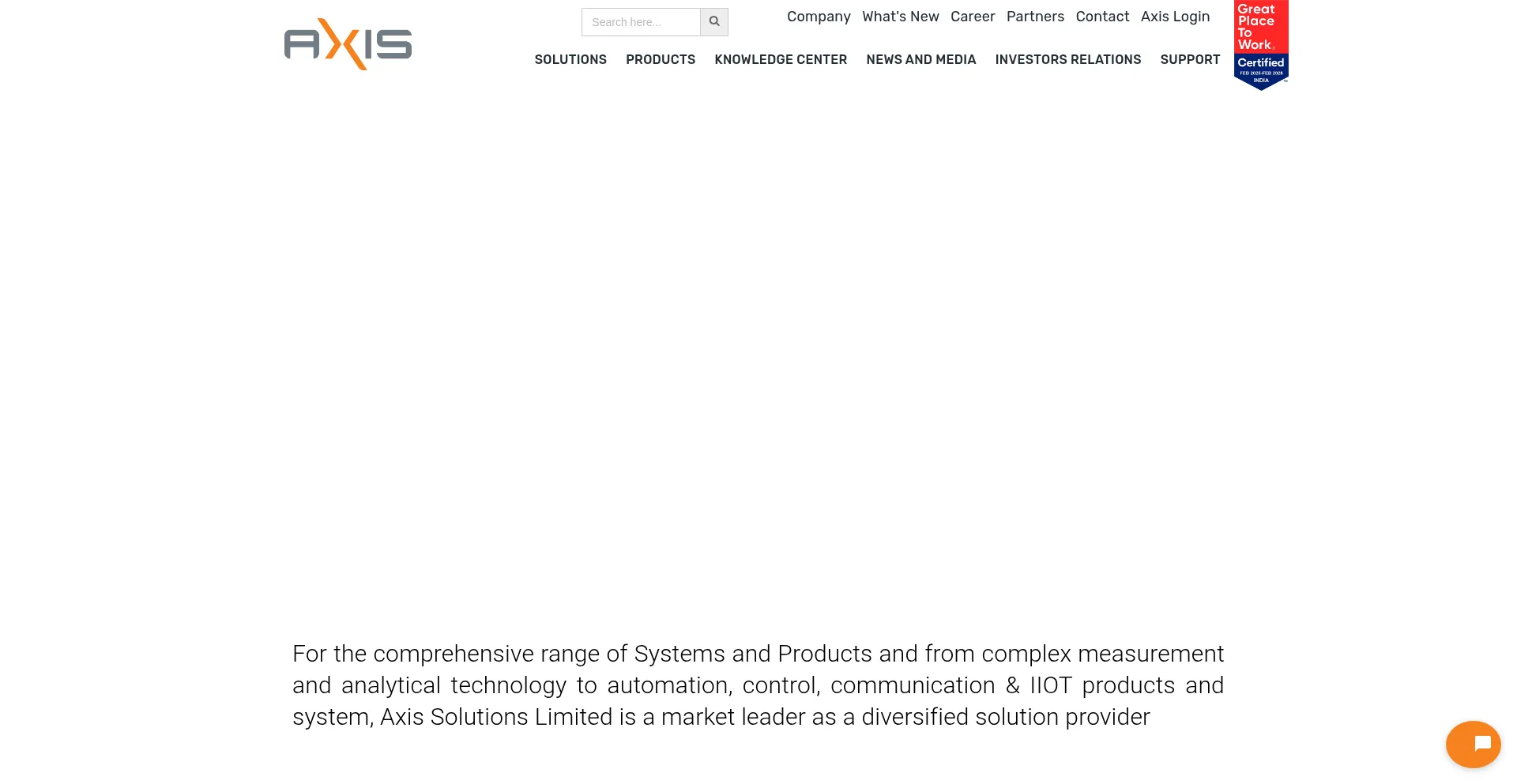 Website screenshot of Axisindia.in