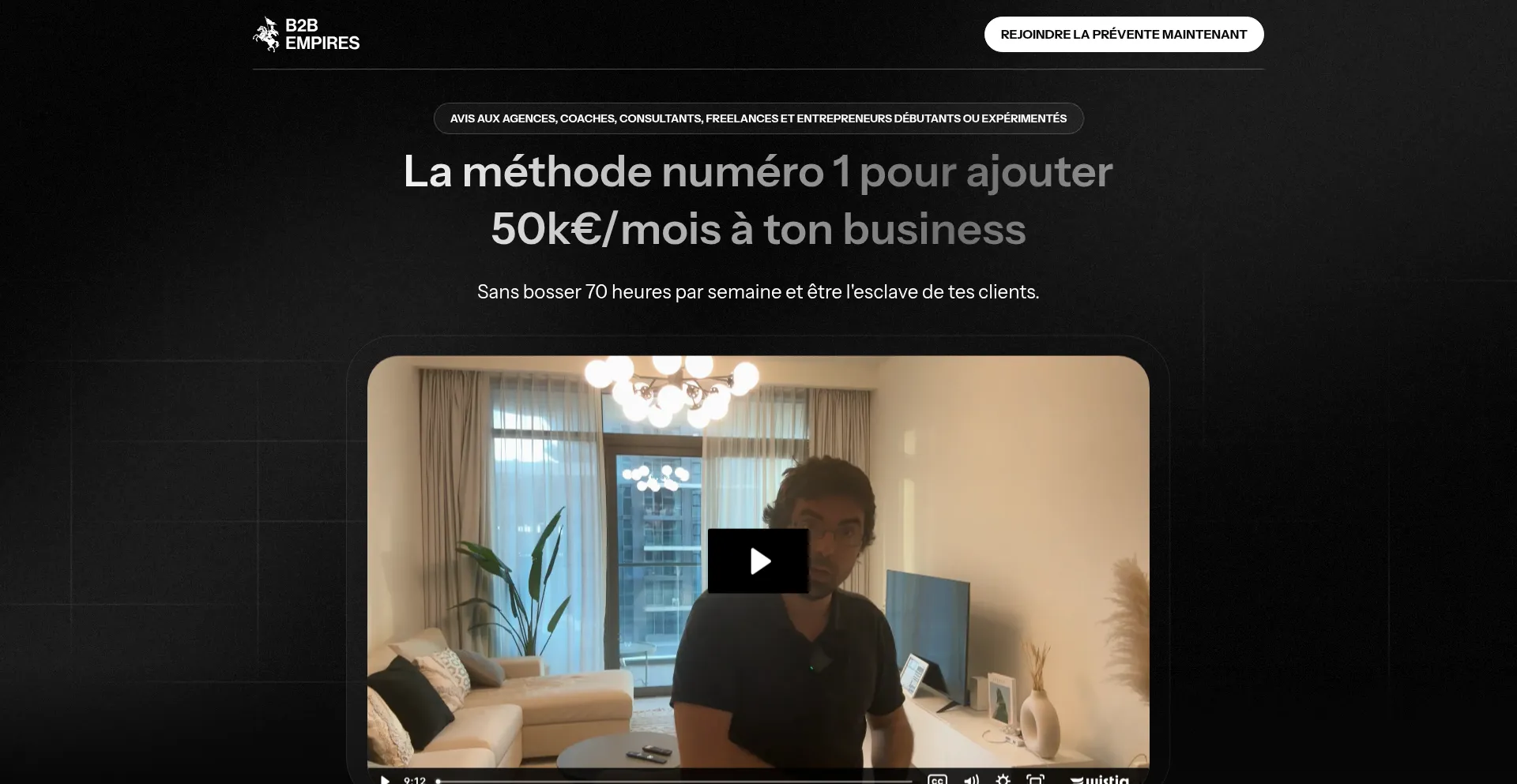 Website screenshot of B2bempire.com