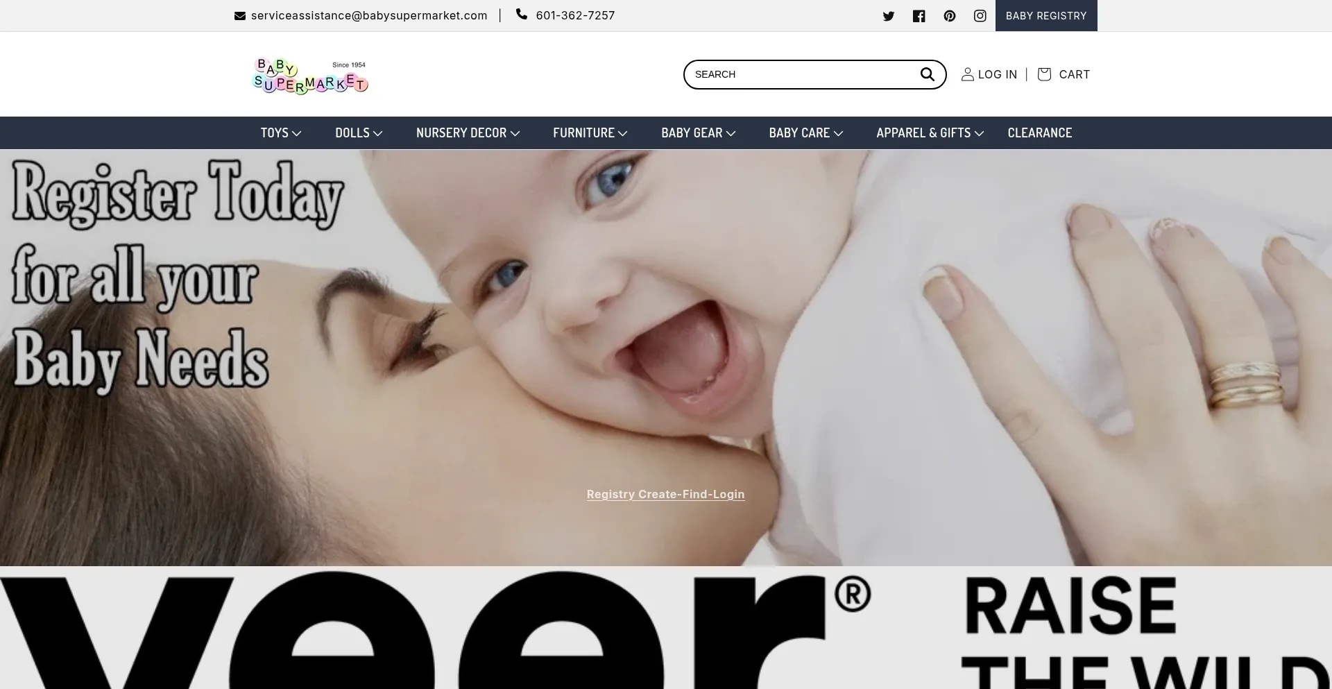 Website screenshot of Babysupermarket.com
