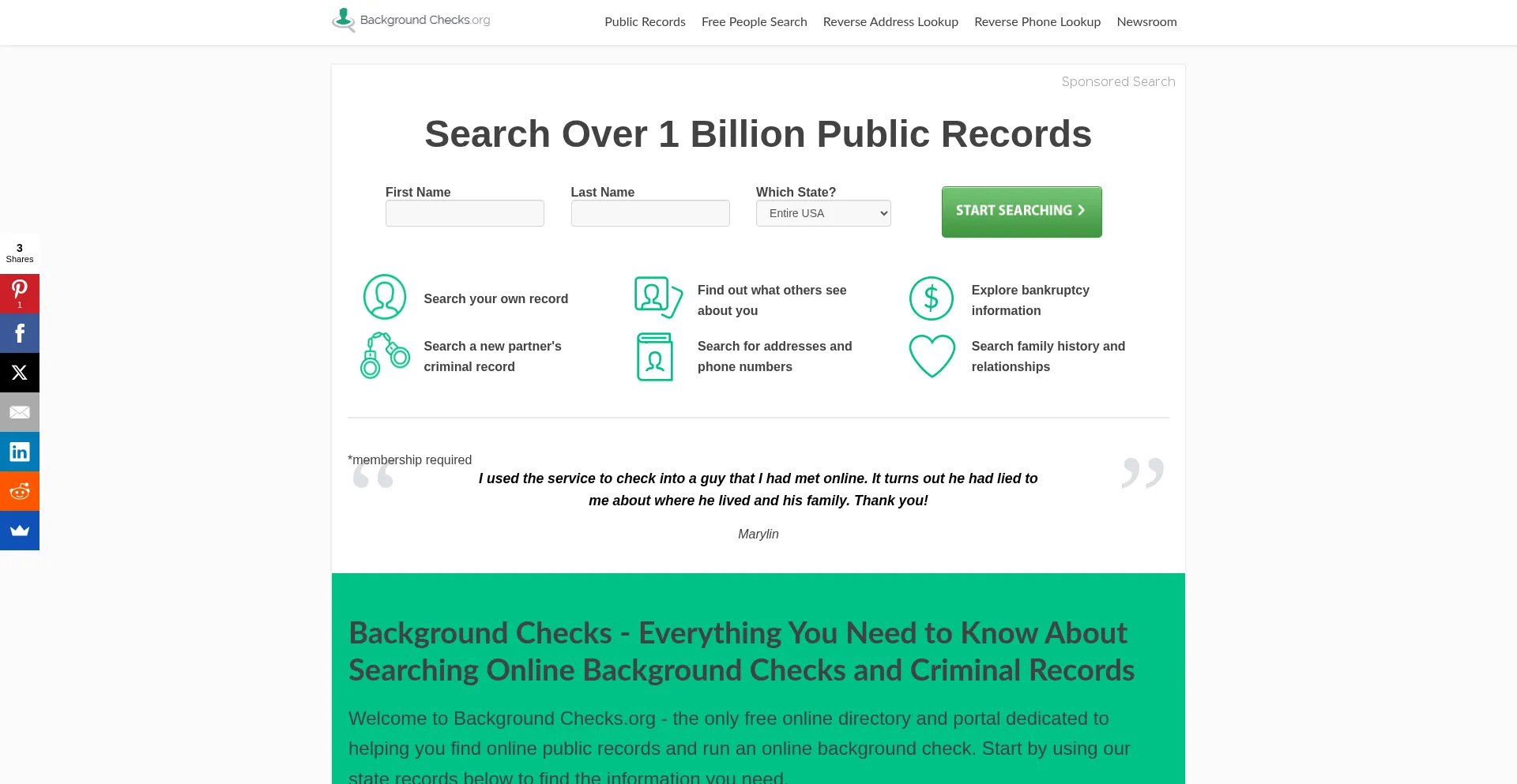 Backgroundchecks.org est-il Sûr et Fiable ?