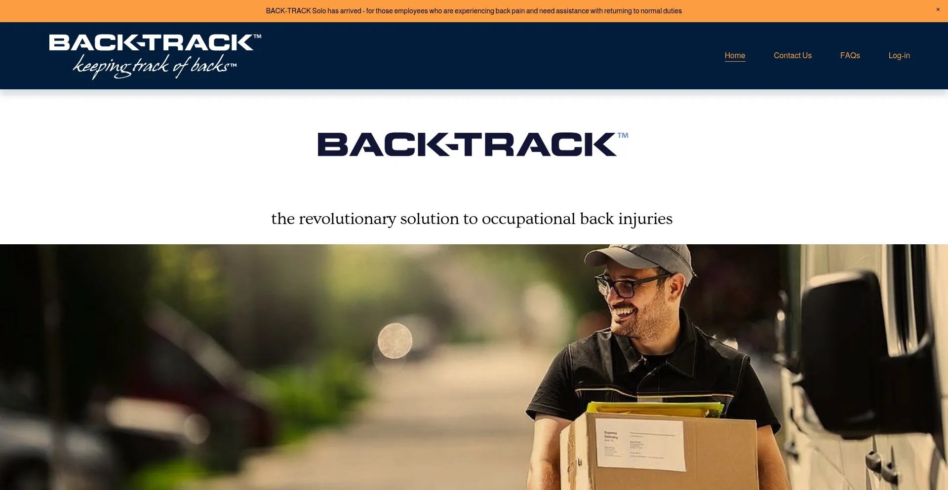 Website screenshot of Backtrack.co.uk