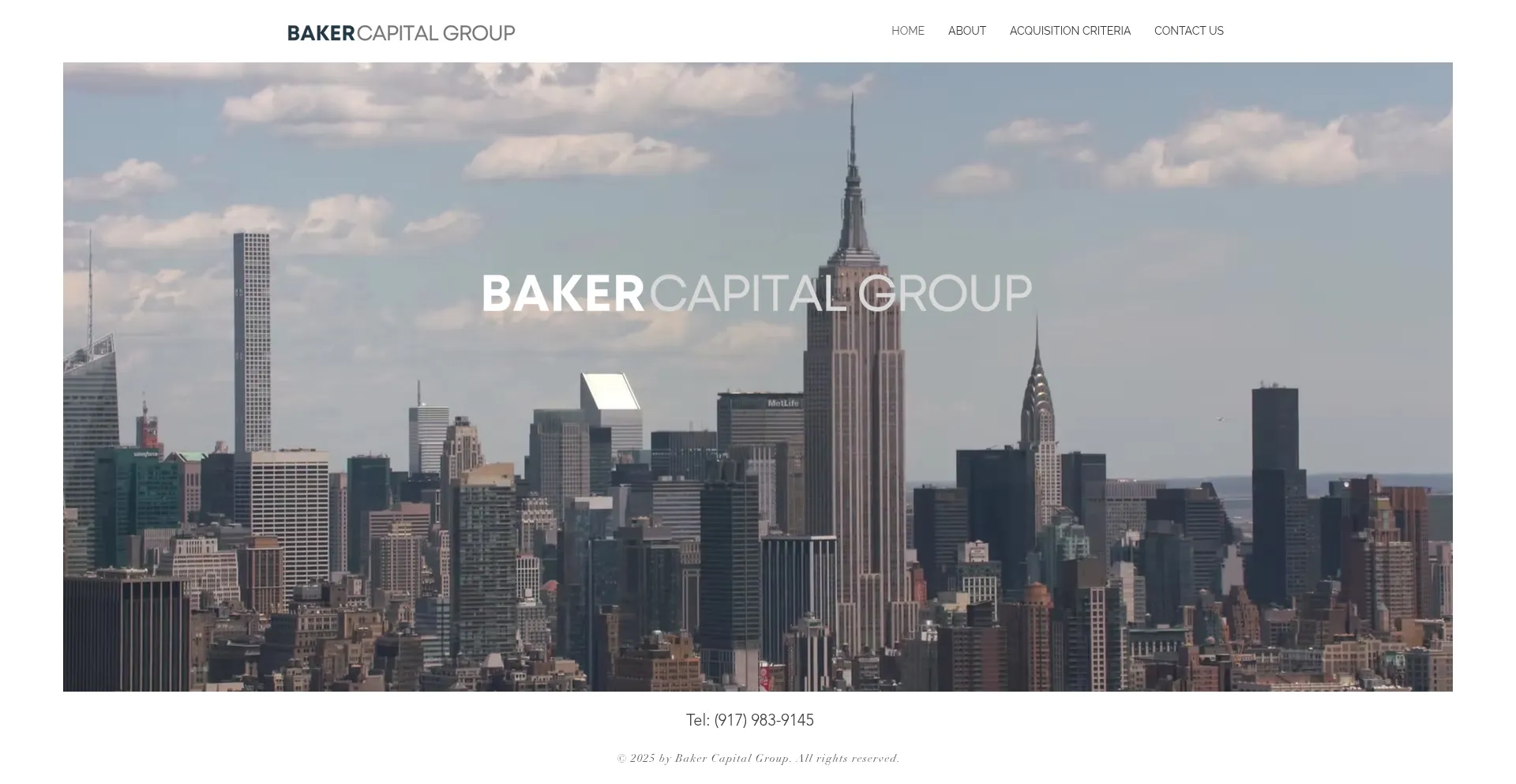 Website screenshot of Bakercapitalgroup.com