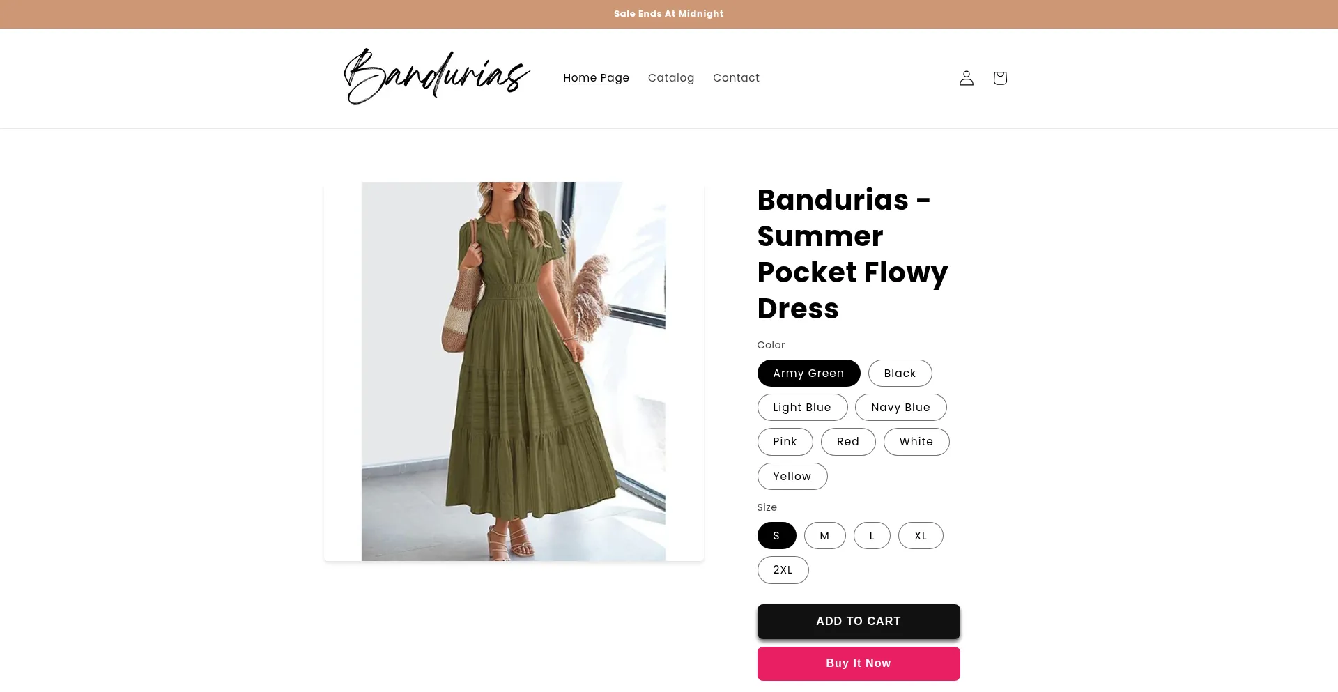 Website screenshot of Bandurias.com