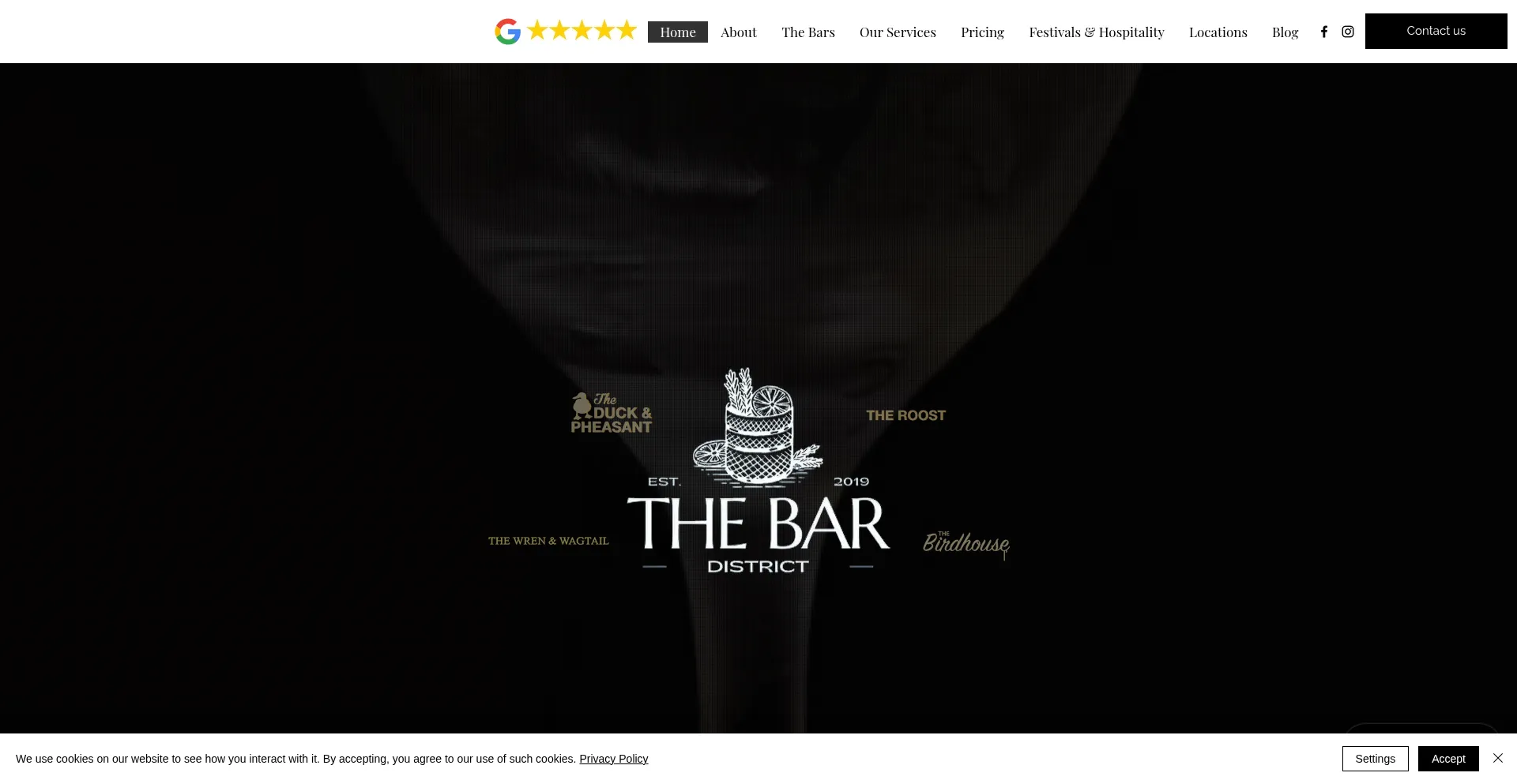 Website screenshot of Barartdistrict.com
