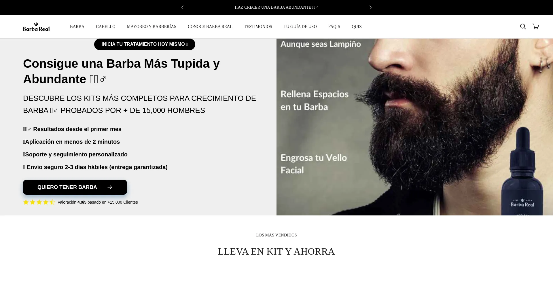 Website screenshot of Barbareal.com