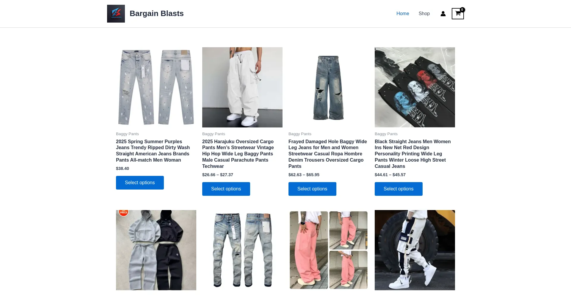 Website screenshot of Bargainblasts.site