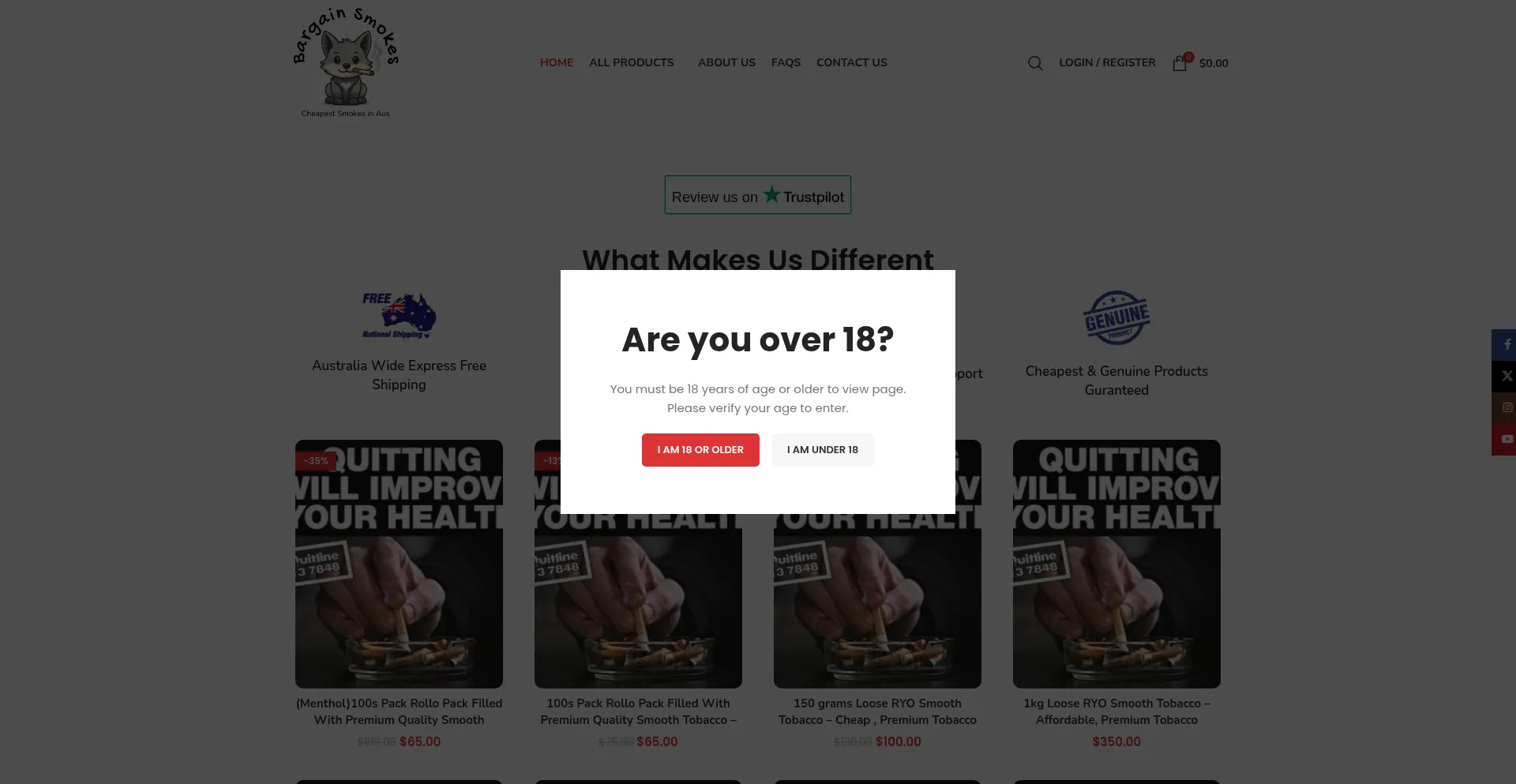 Bargainsmokesau.com est-il Sûr et Fiable ?