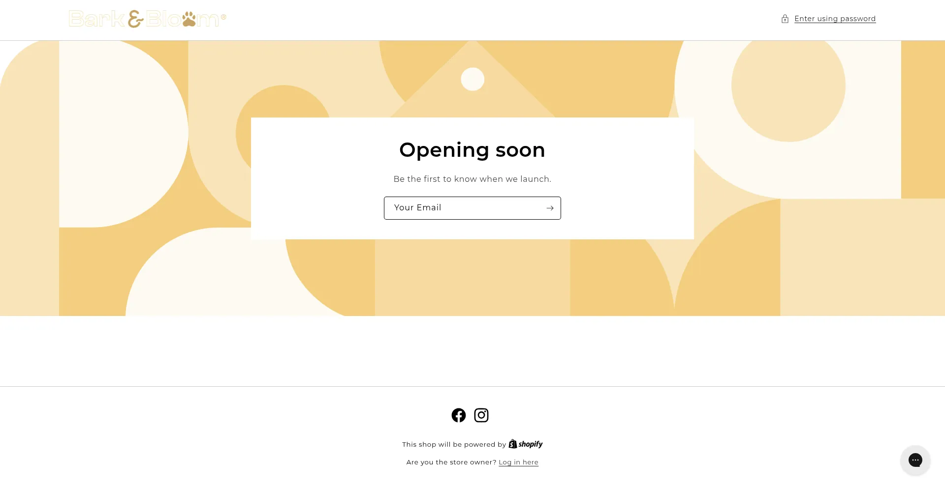 Website screenshot of Barkandbloom.com