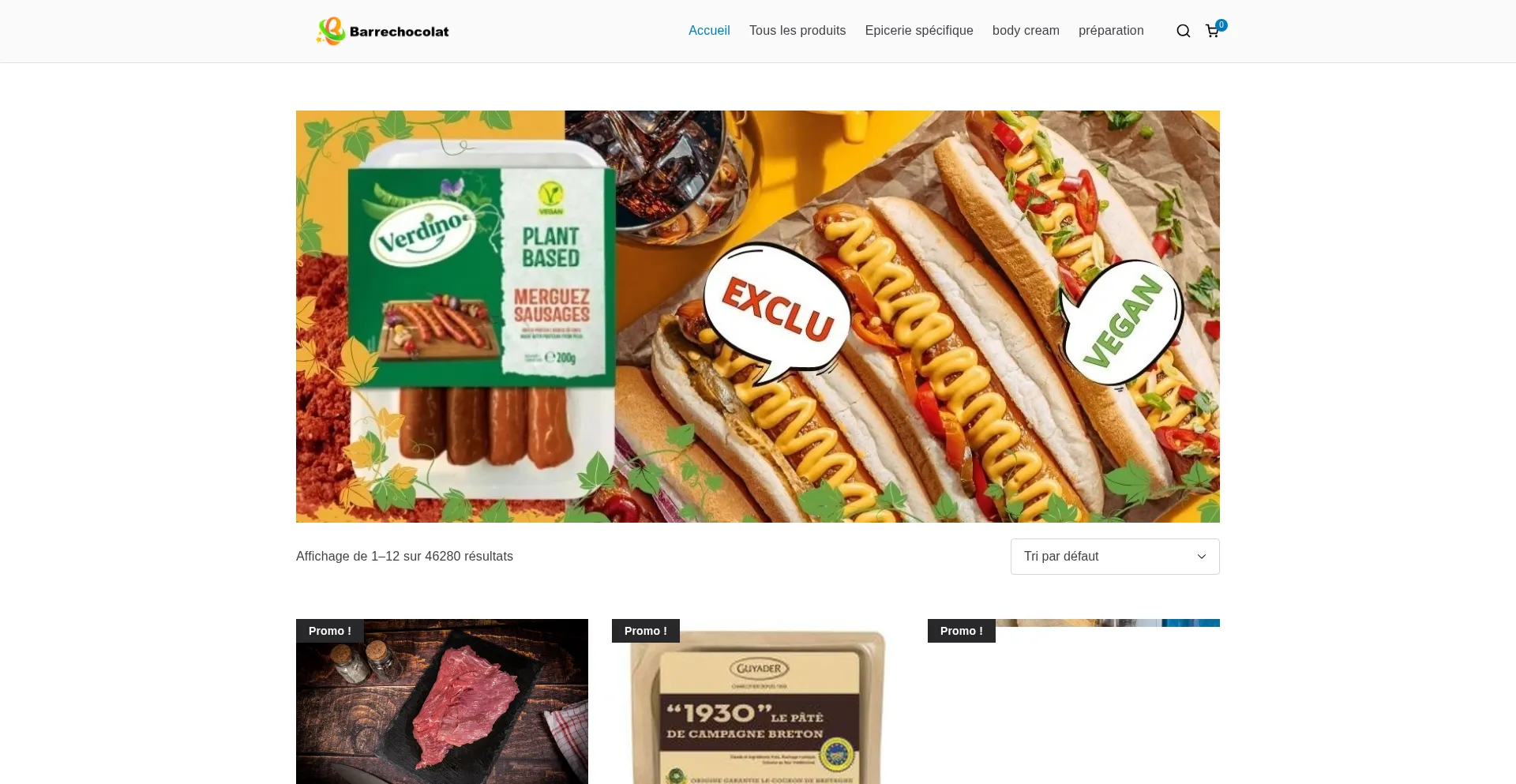 Website screenshot of Barrechocolat.com
