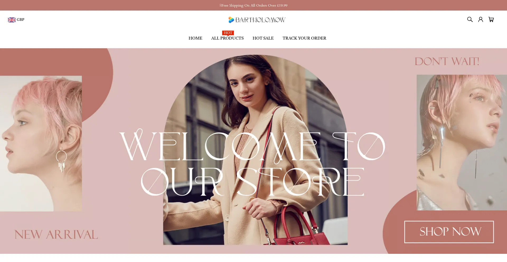 Website screenshot of Bartholomow.co.uk