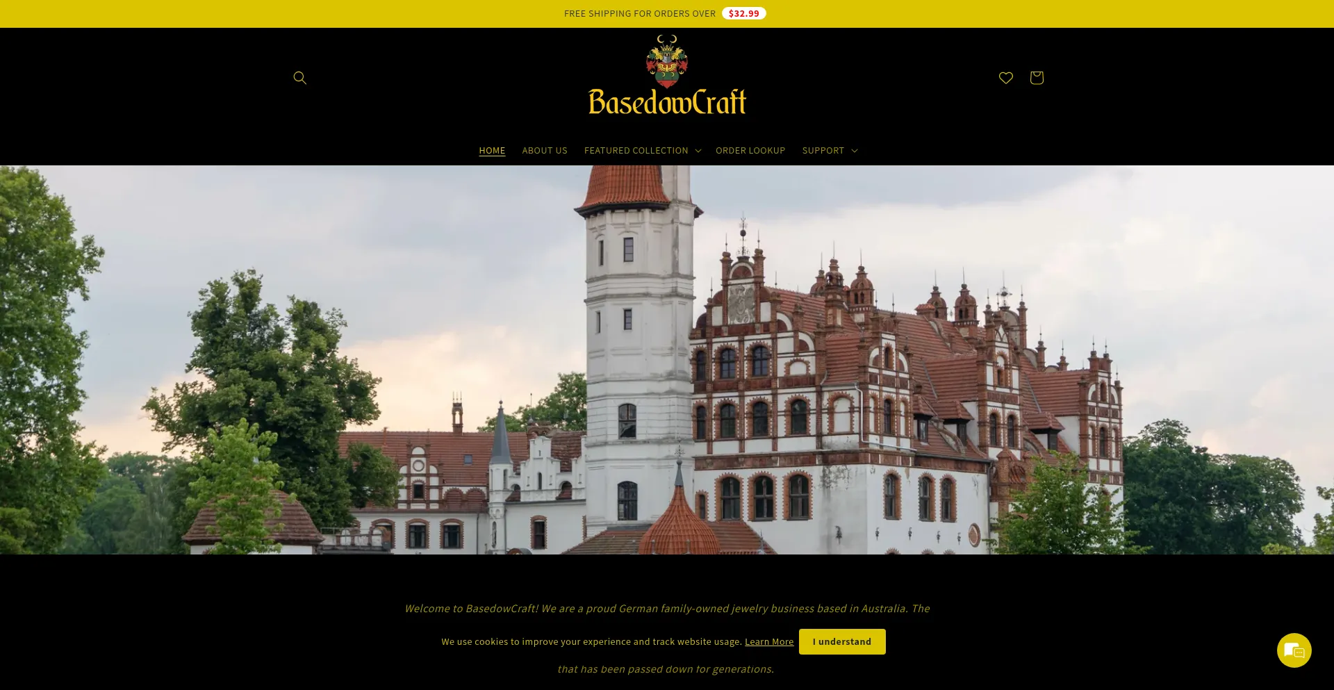 Website screenshot of Basedowcraft.com