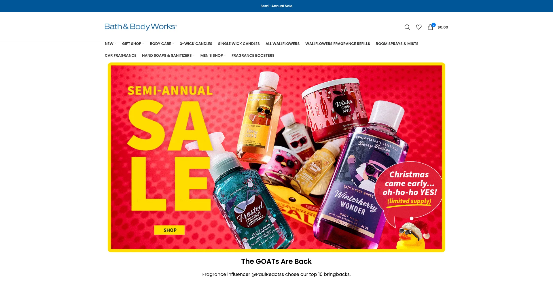 Website screenshot of Bathbodyworkshop.beauty