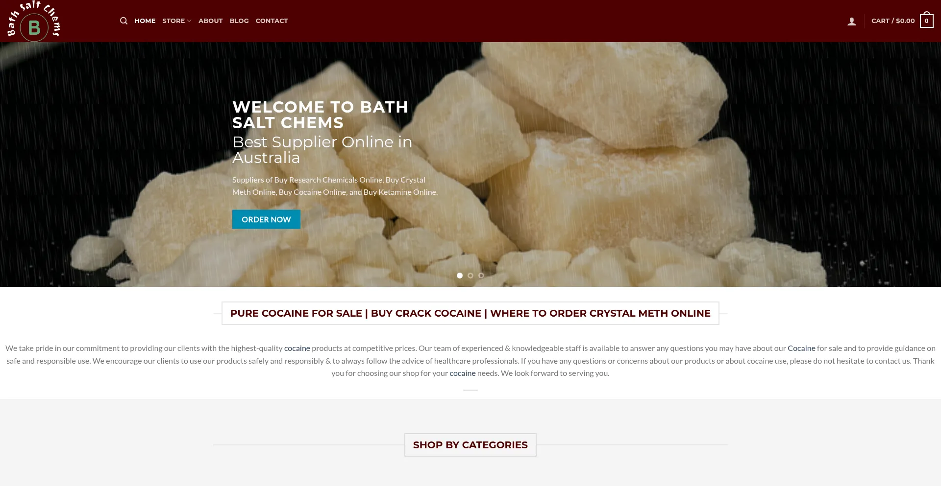 Website screenshot of Bathsaltchems.com