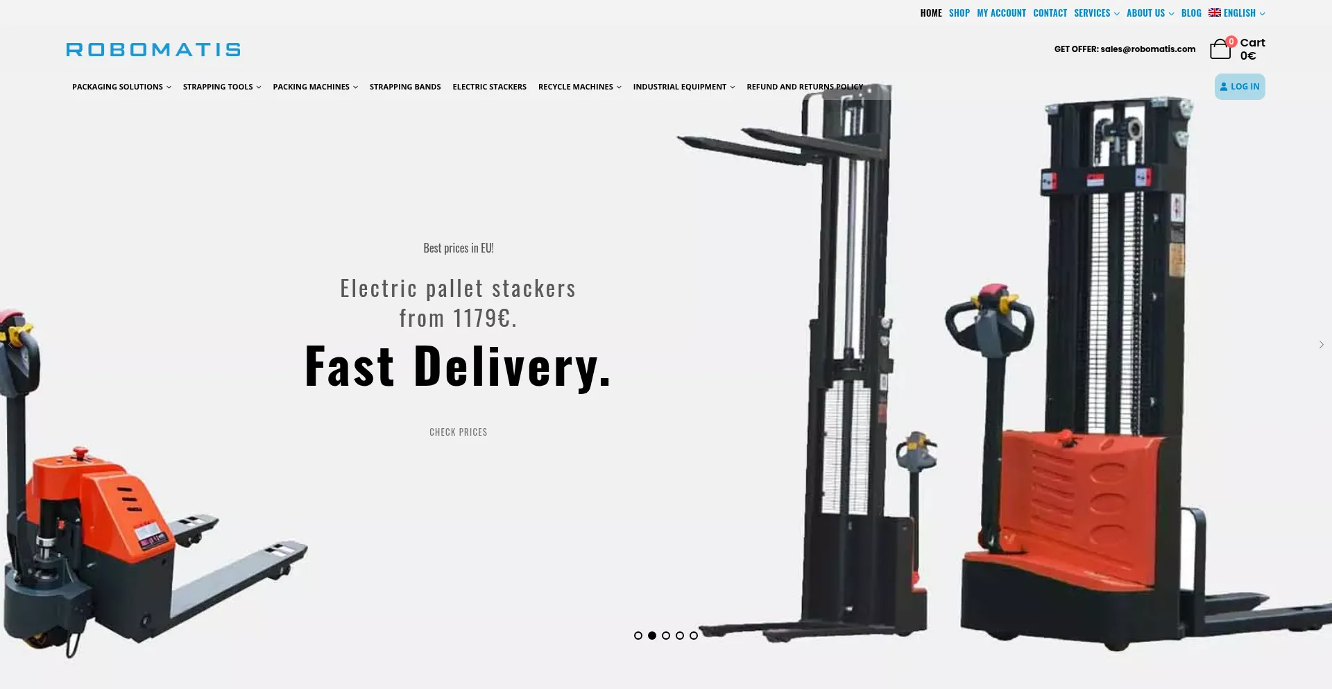 Website screenshot of Batterystrapping.com