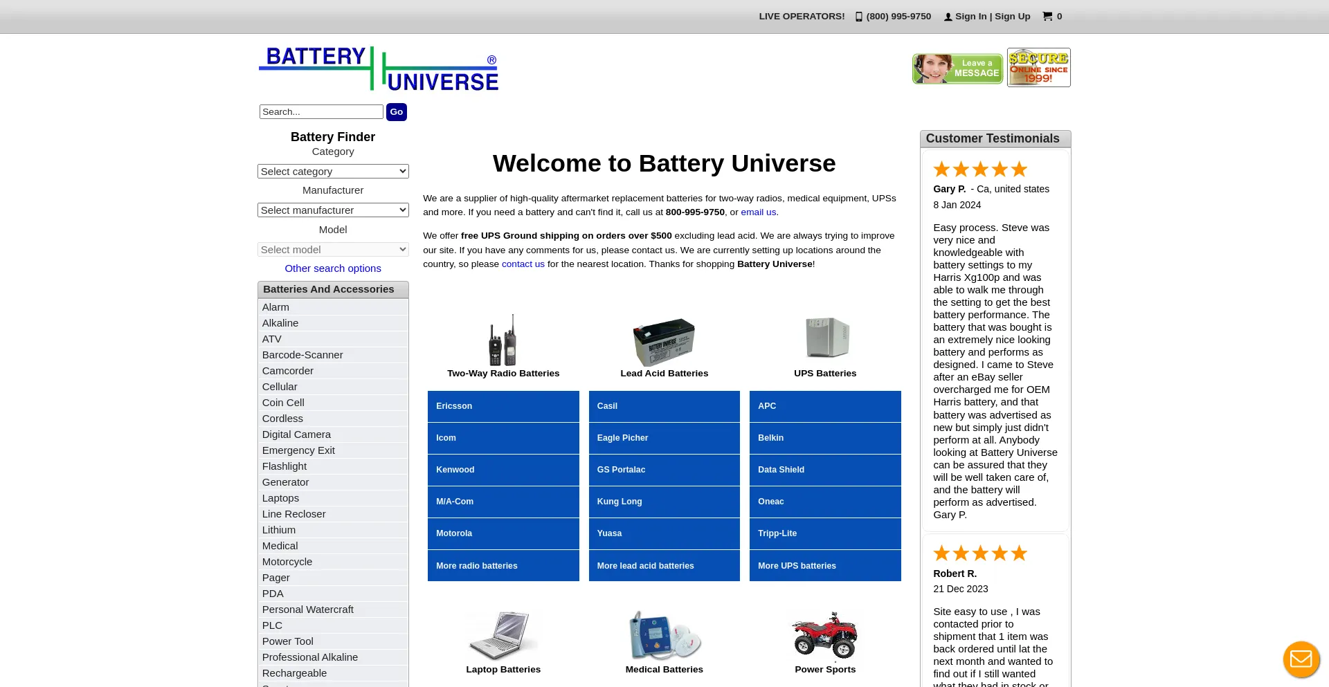 Batteryuniverse.com