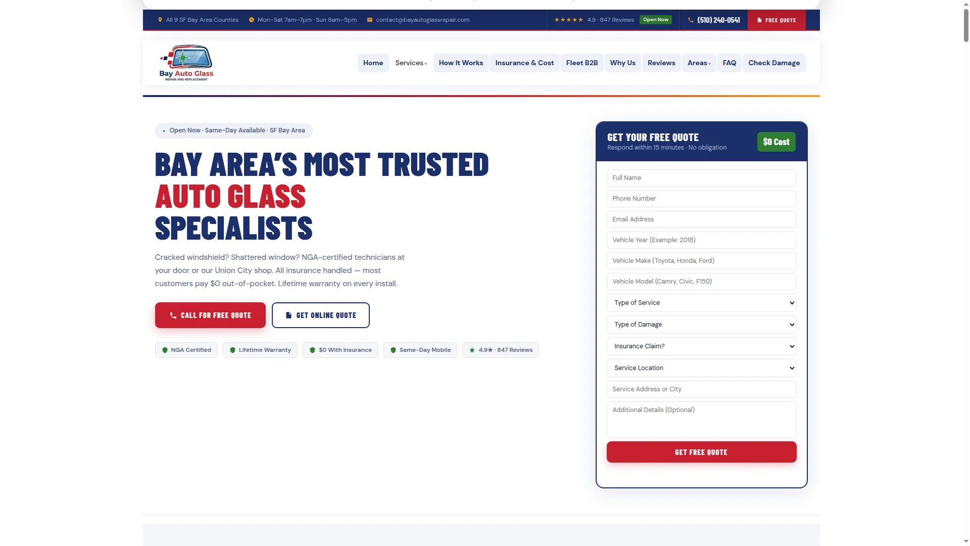 Bayautoglassrepair.com