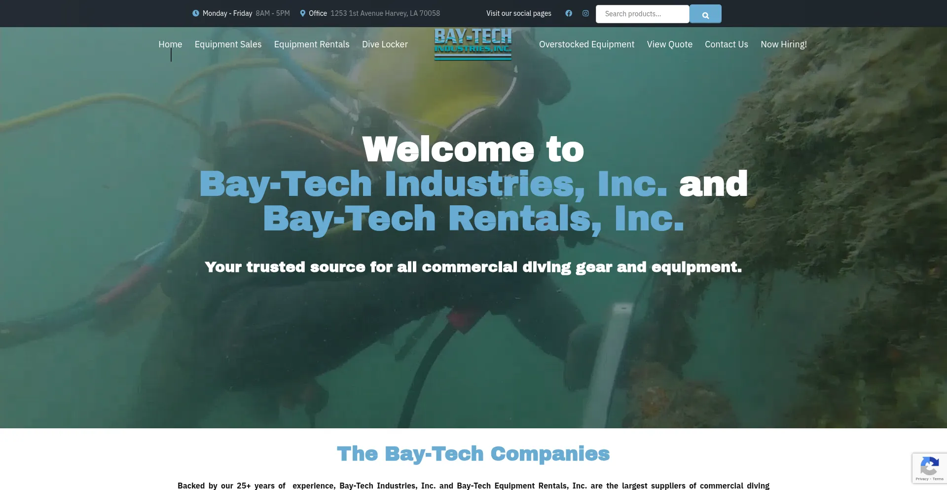Website screenshot of Baytechrentals.com