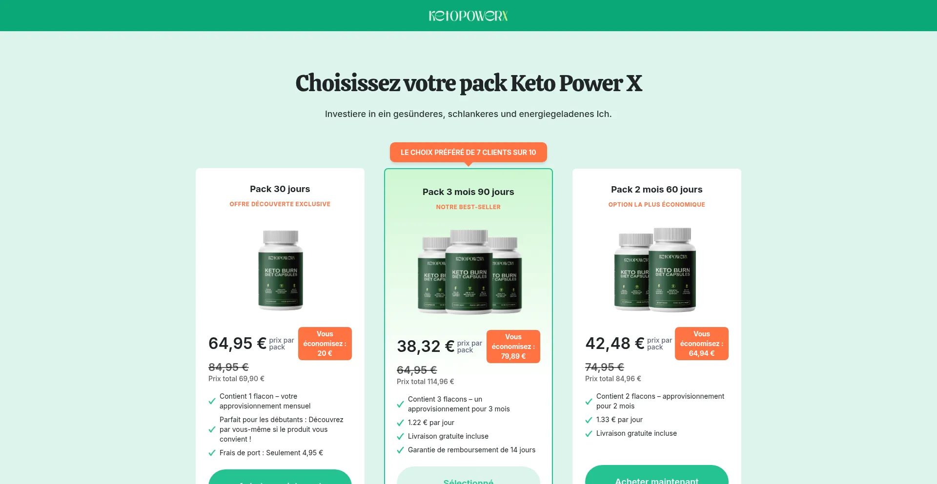 Website screenshot of Be.ketopowerx.com