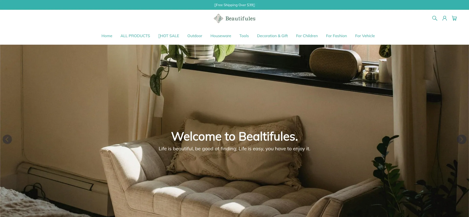 Website screenshot of Beautifules.com