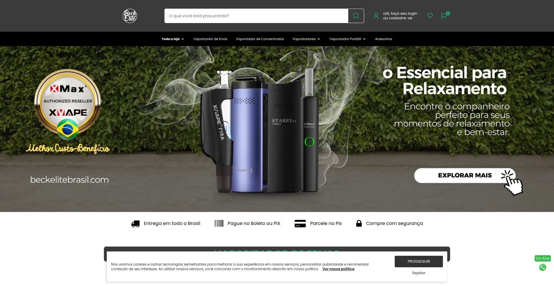 Website screenshot of Beckelitebrasil.com