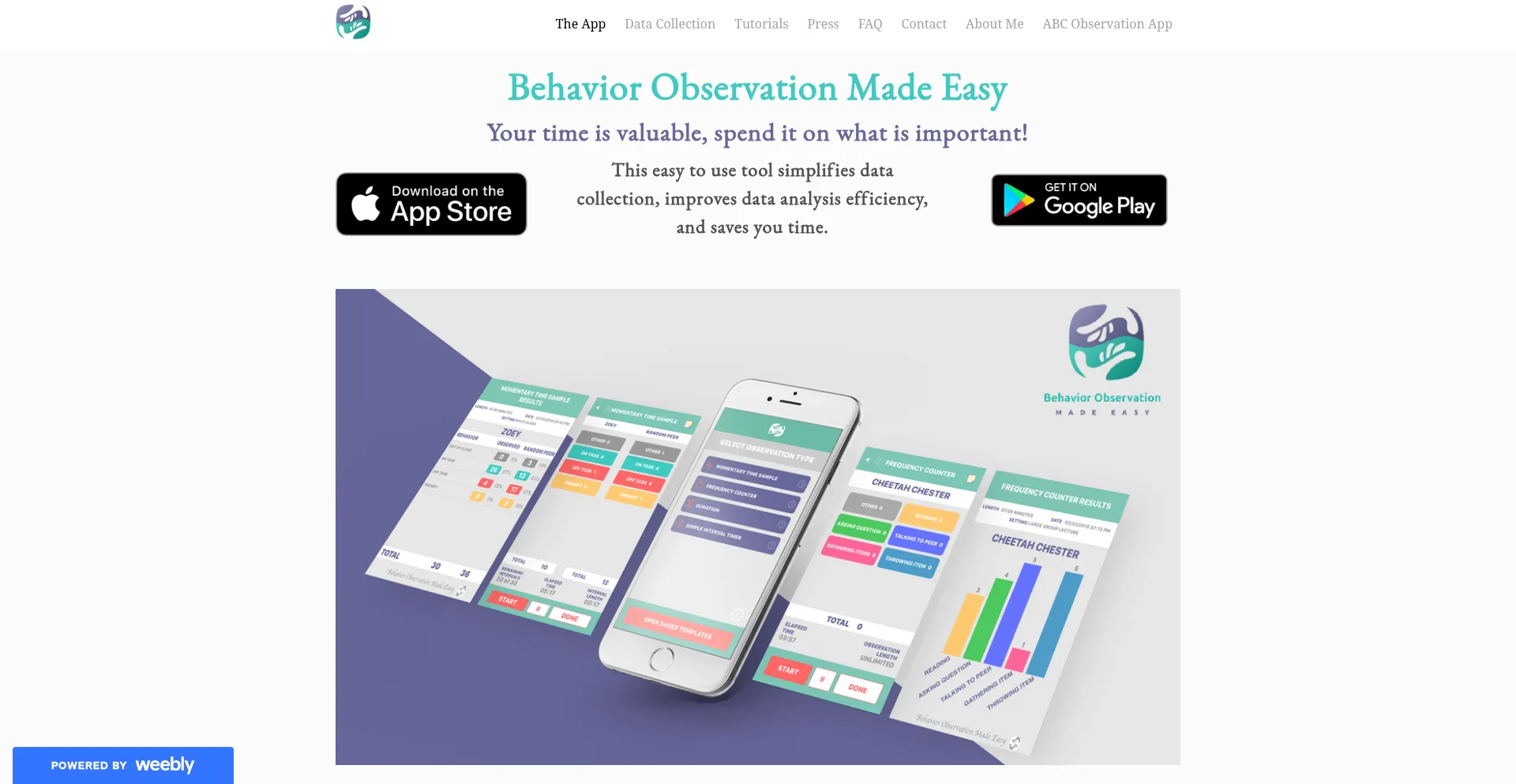 Website screenshot of Behaviormadeeasy.com