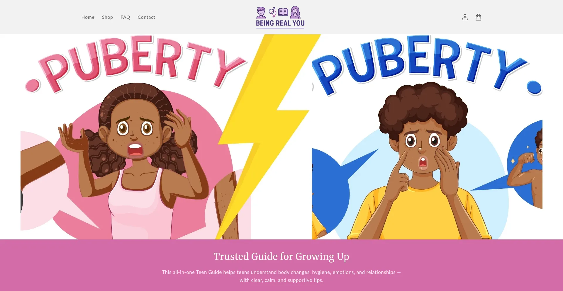 Website screenshot of Beingrealyou.com