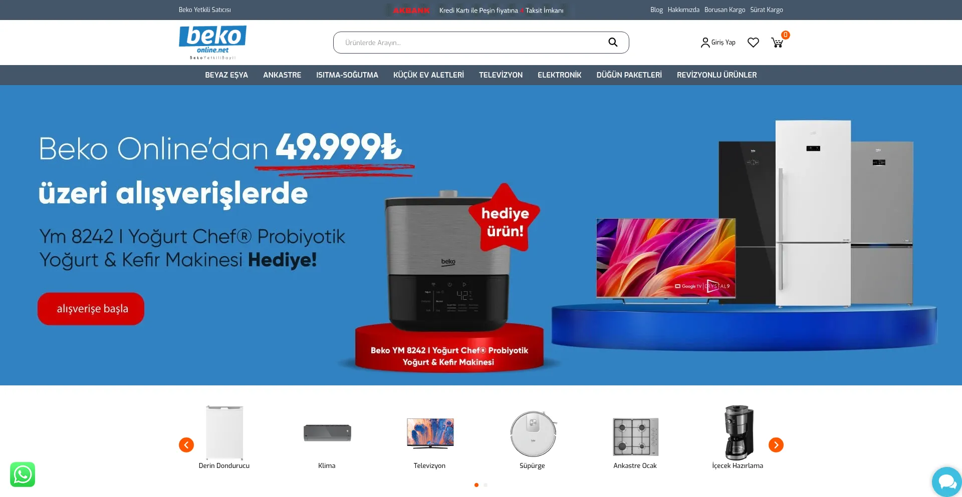 Website screenshot of Bekoonline.net