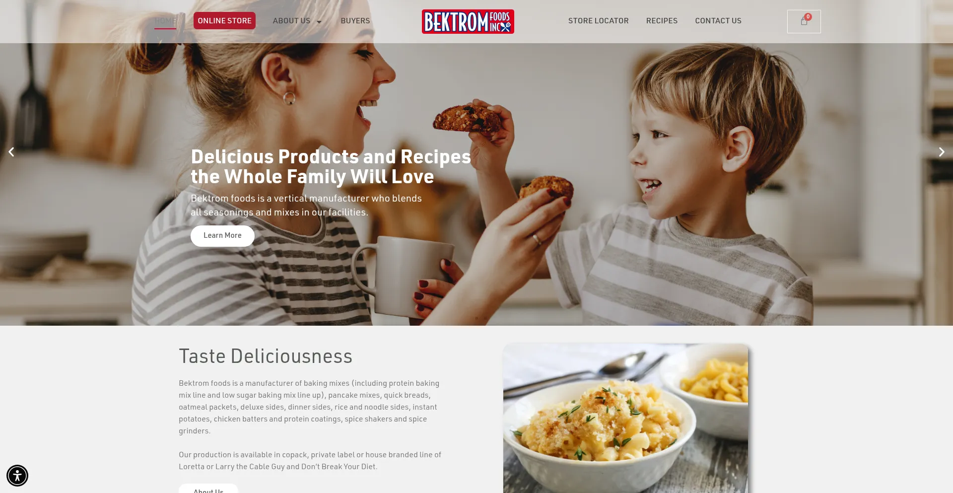 Website screenshot of Bektrom.com