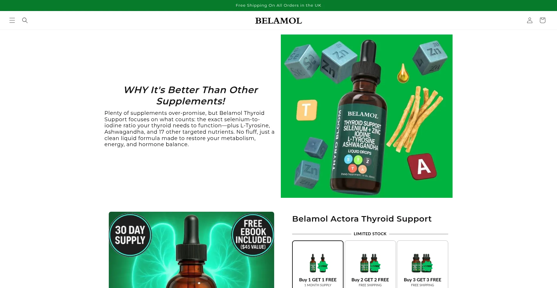 Website screenshot of Belamol.com