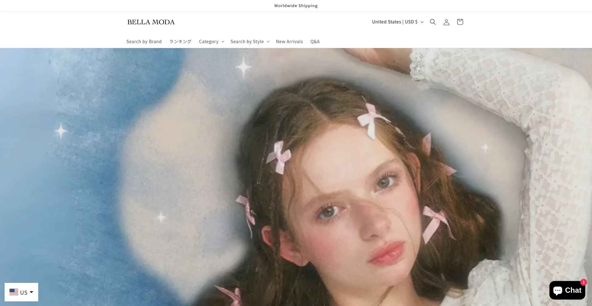 Website screenshot of Bellamoda-online.com