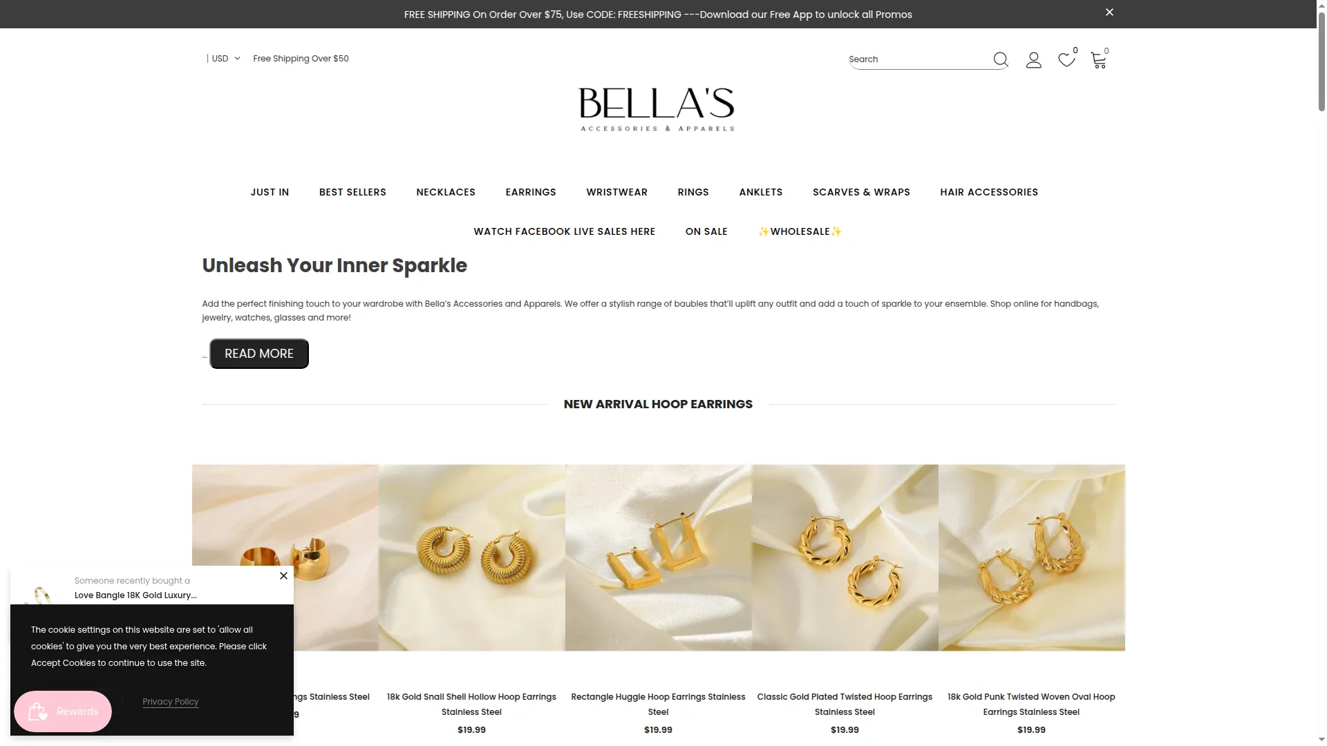 Bellasaccessoriesapparels.com
