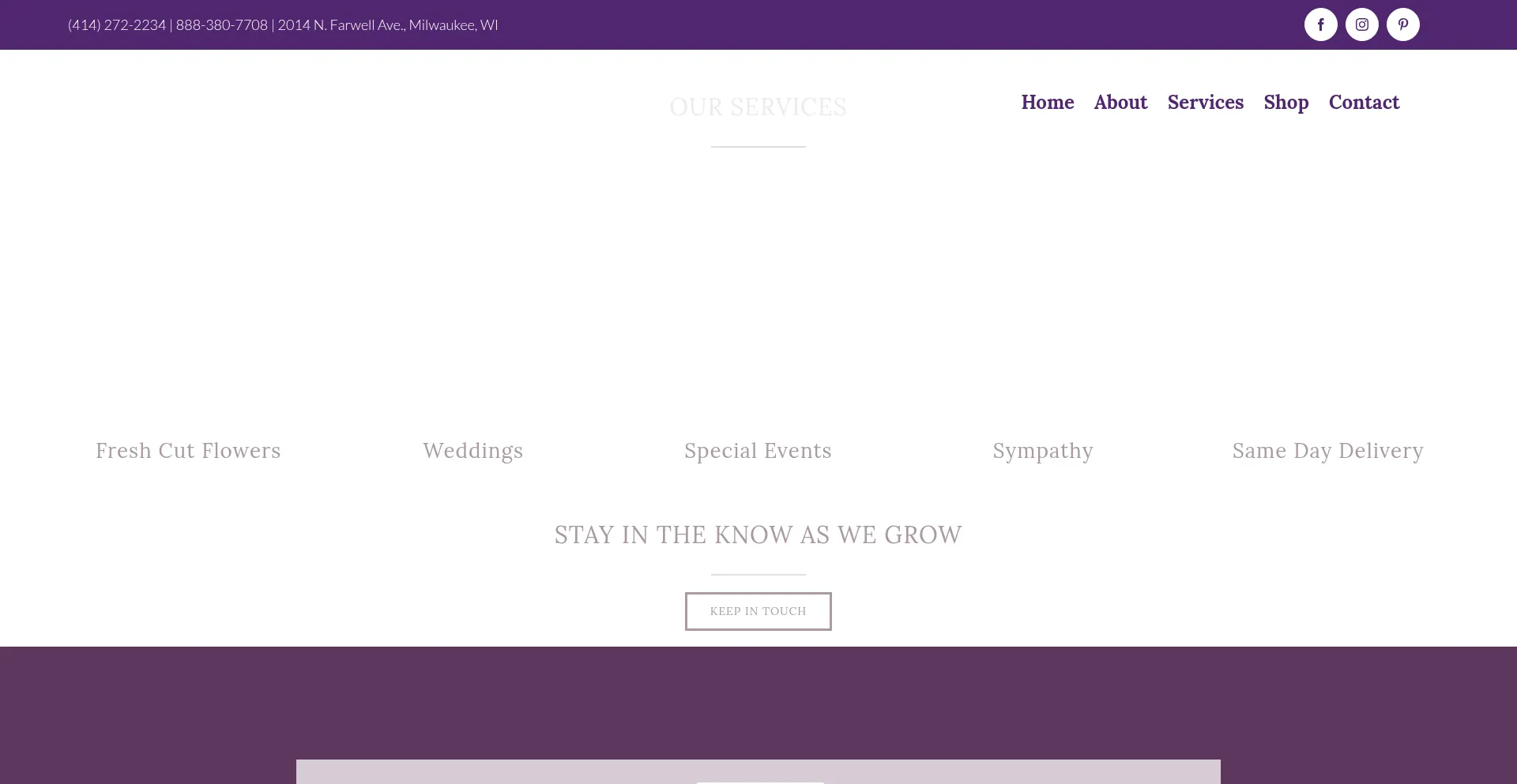 Website screenshot of Bellefioriflorist.com