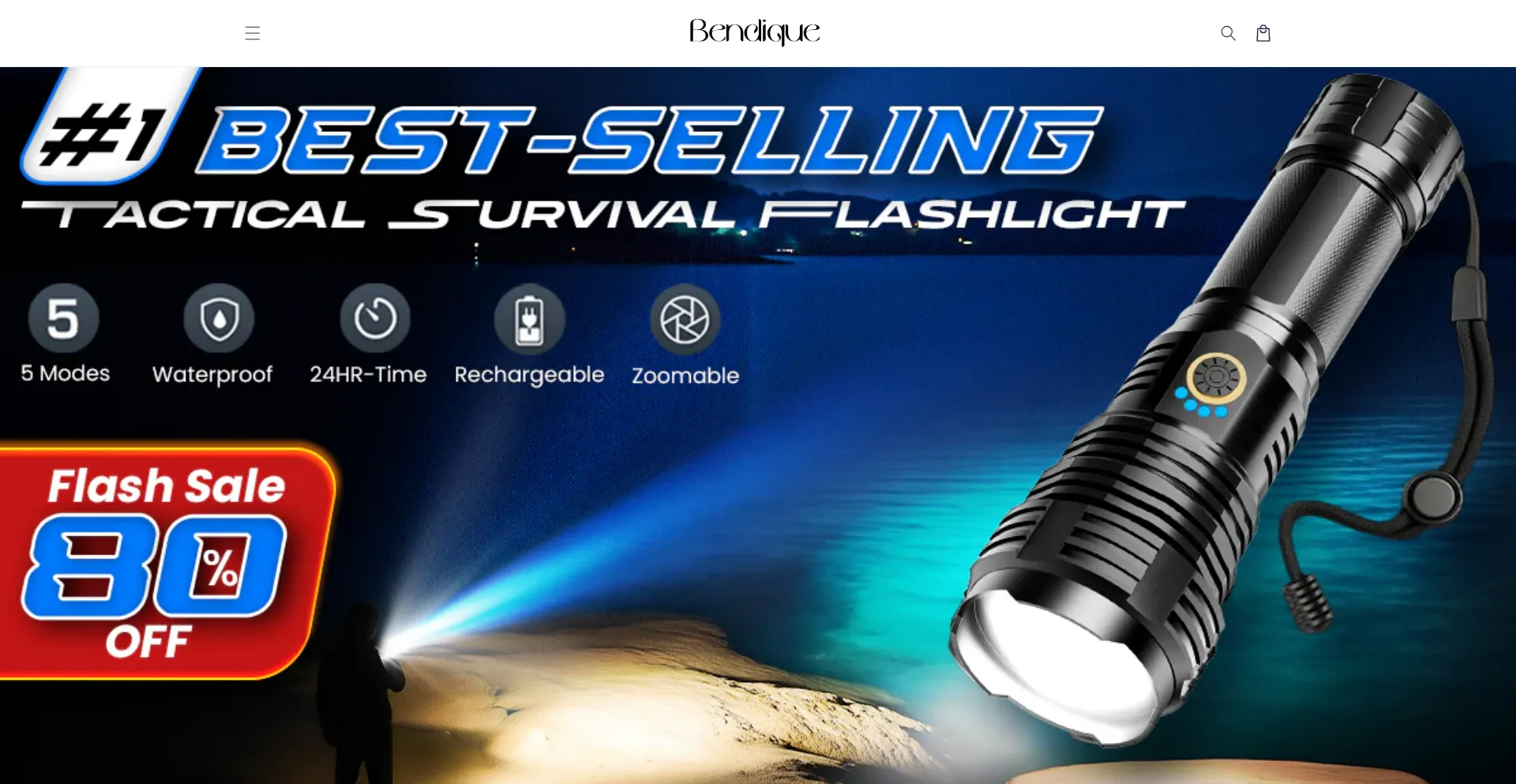 Website screenshot of Bendique.com