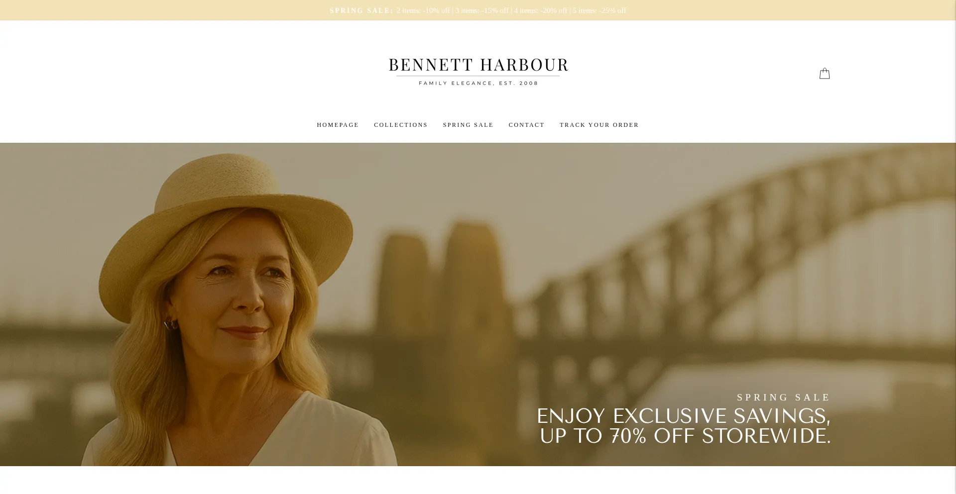 Website screenshot of Bennett-harbour.com