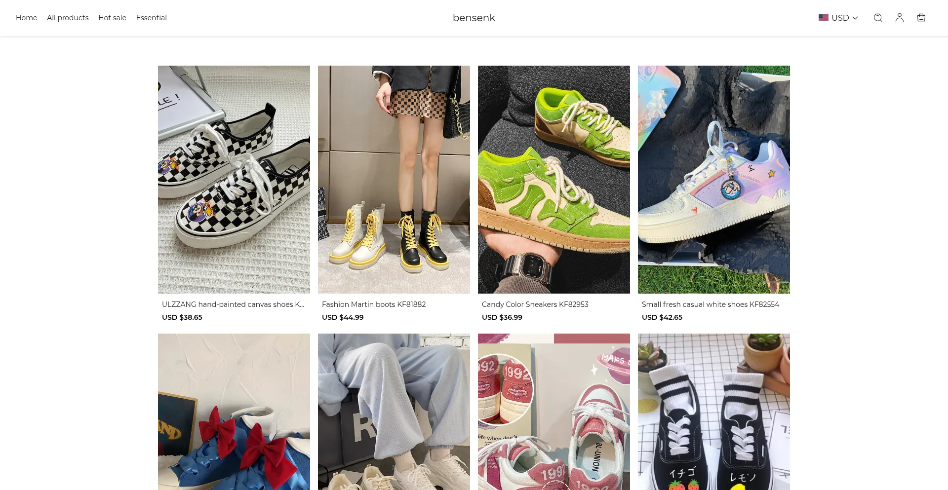 Website screenshot of Bensenk.com