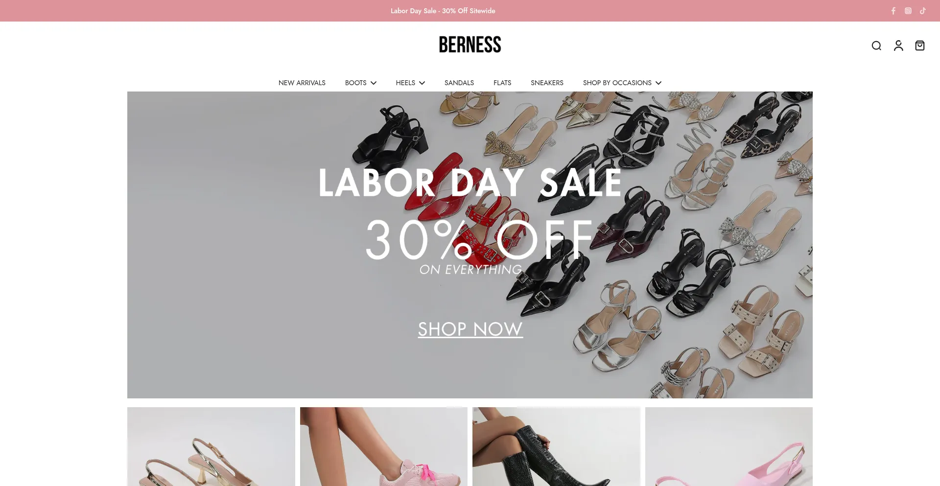 Website screenshot of Berness.com
