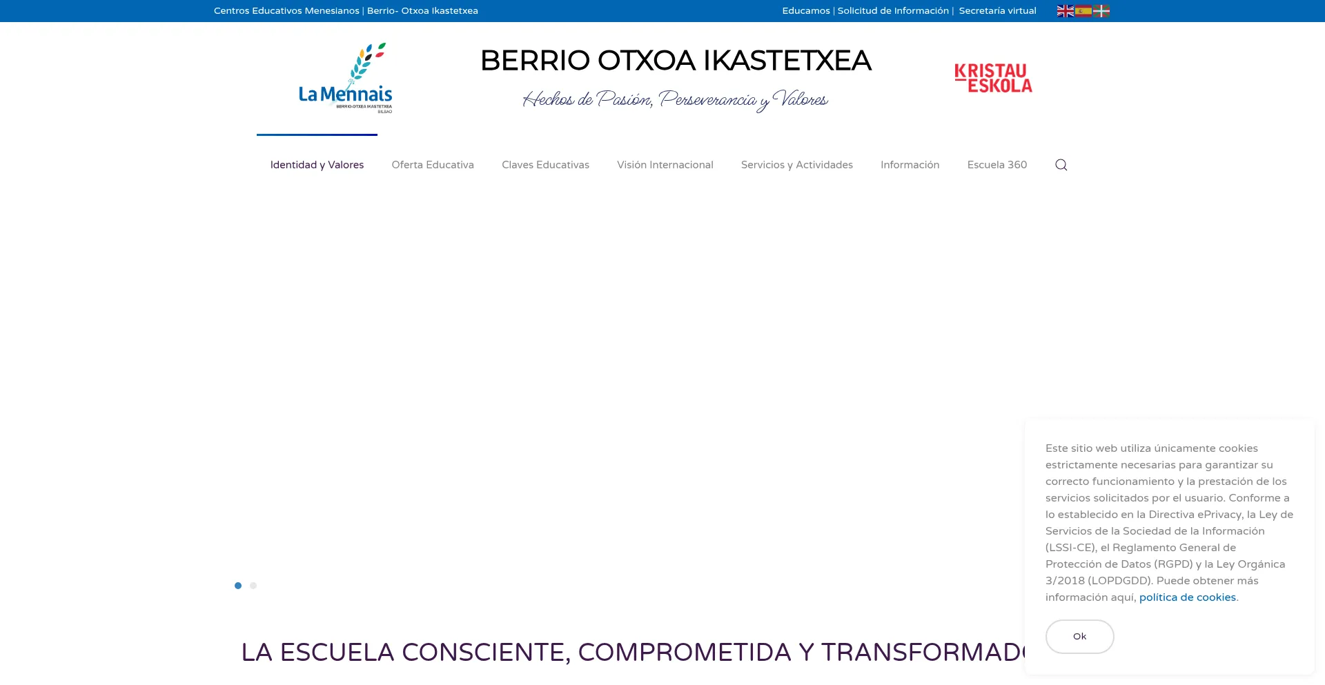 Website screenshot of Berrio-otxoaikastetxea.com