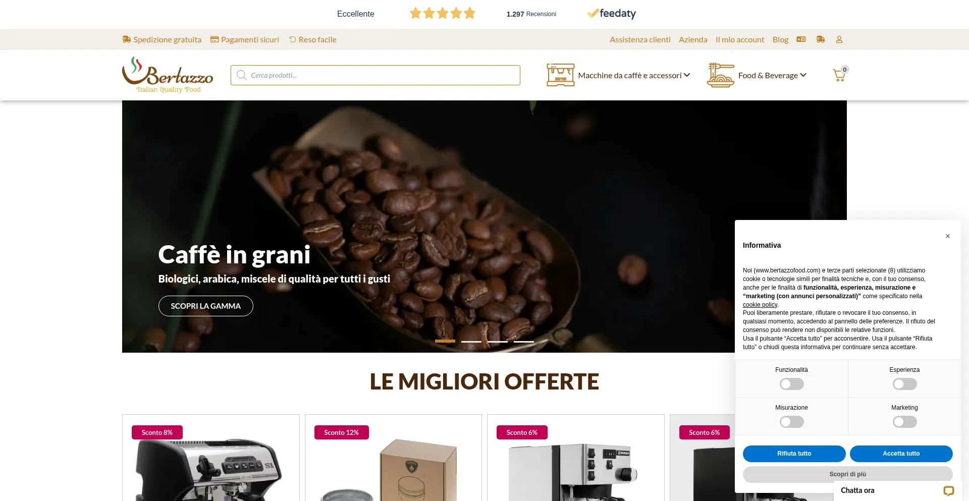Bertazzofood.com Screenshot