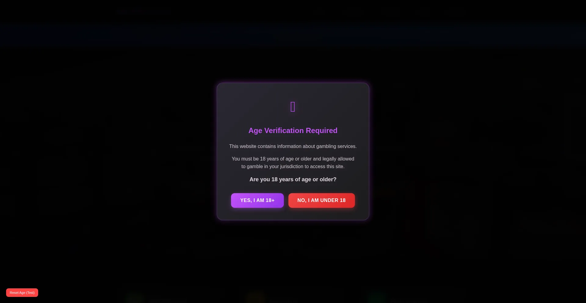 Website screenshot of Best-casinoonlines.co.uk