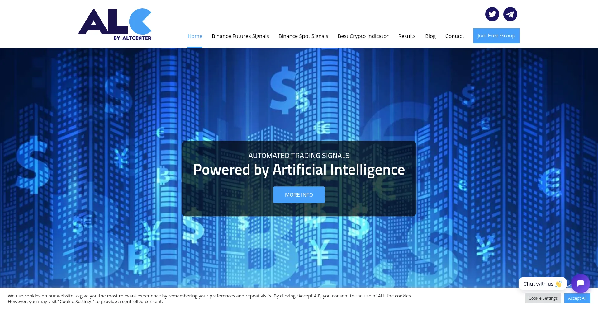 Website screenshot of Best-trading-signals.com