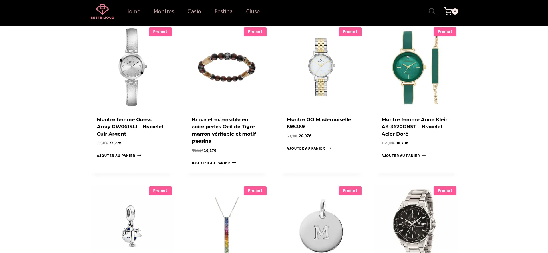 Website screenshot of Bestbijouxshop.com