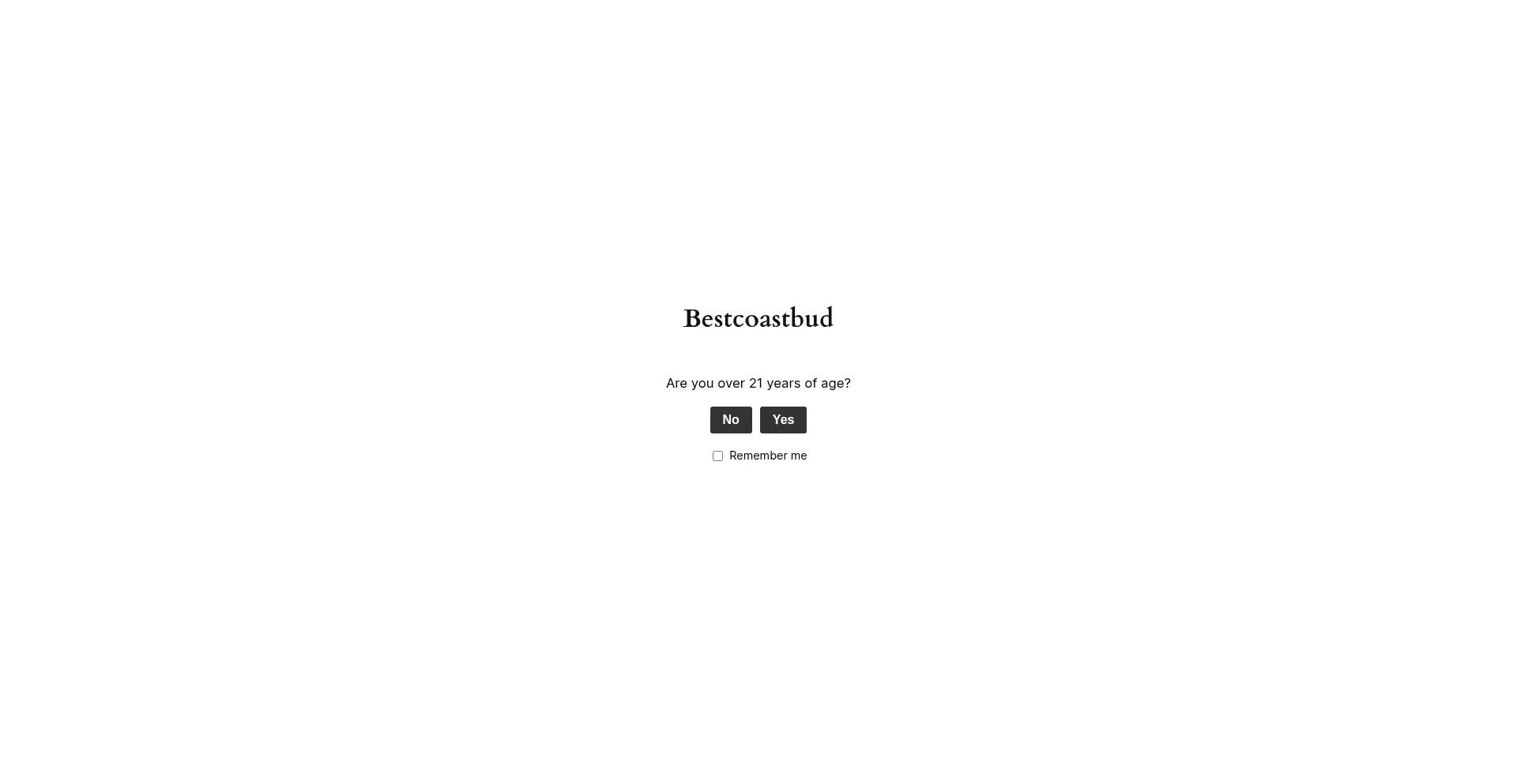 Website screenshot of Bestcoastbud.com