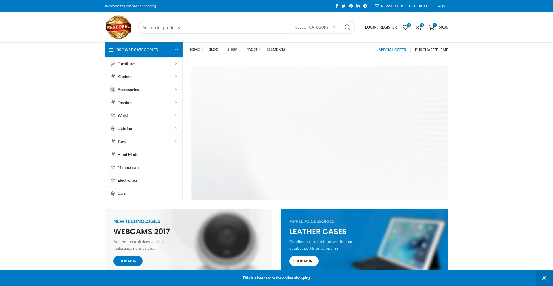 Website screenshot of Bestdeaal.com
