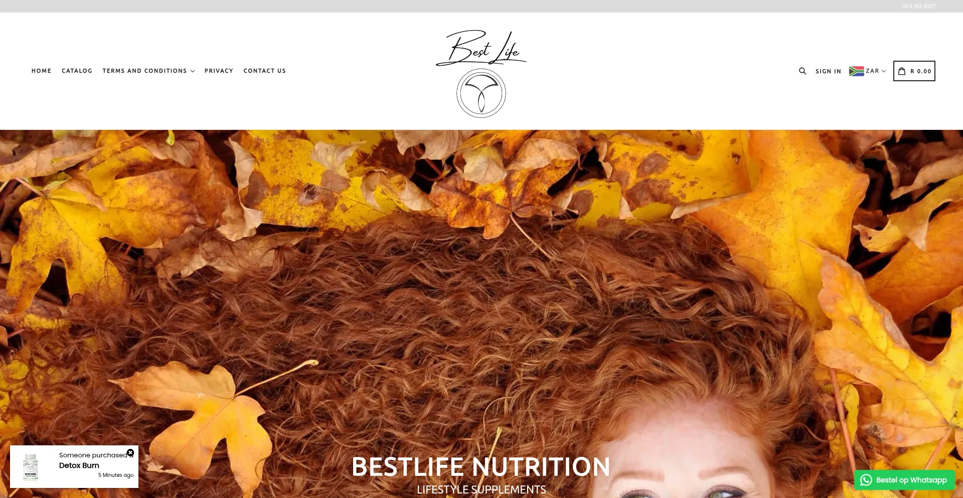 Website screenshot of Bestlifenutri.com